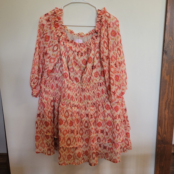 Off Shoulder Dress with Shorts - Picture 3 of 6